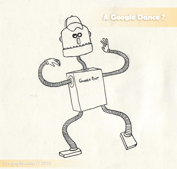 Illustration Googlebot qui danse