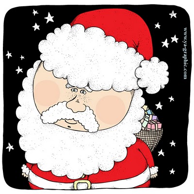 Illustration jeunesse père noël