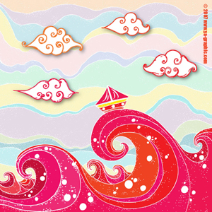 illustration petit voilier 