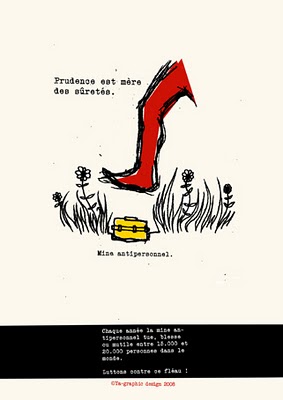 Affiche sensibilisation lutte contre mines antipersonnel