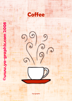 Carte de voeux - Dessin tasse de café