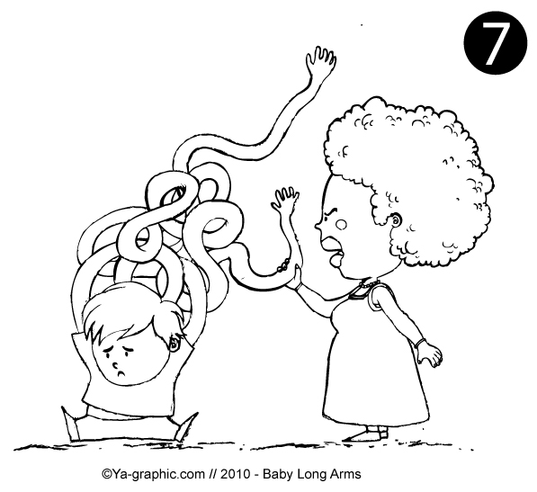 Dessin de maman en corvée