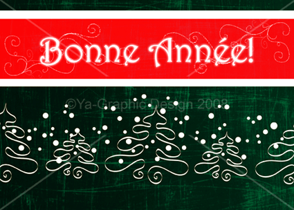 Cartes de voeux pour le nouvel an - sapins