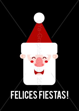 illustration d'un papa noel pour une carte de voeux