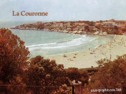 plage La Couronne, photo retouchée