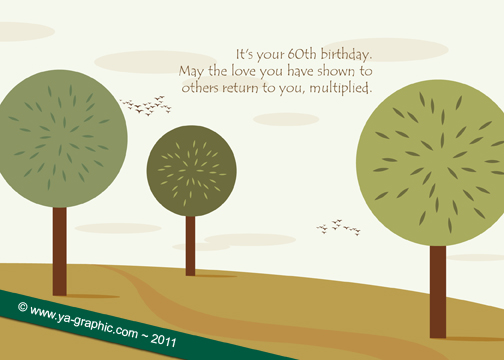 carte d'anniversaire pour les 60 ans