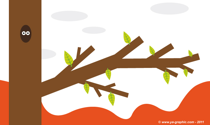 Illustration de branche d'arbre.