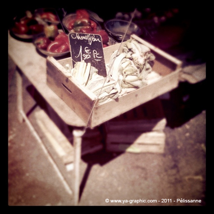 Le marché de Pélissanne en été 2011