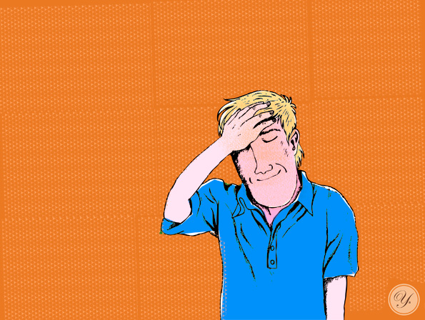 Illustration d'un homme embarrassé