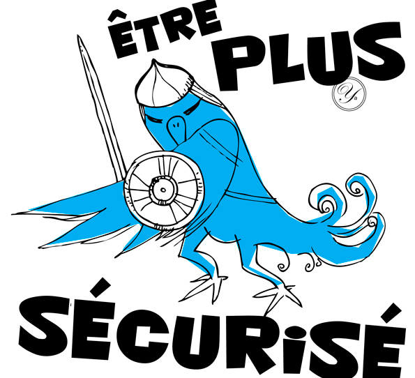 Illustration: Oiseau guerrier en pose de défense
