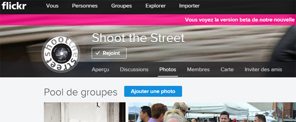 Groupes Flickr version beta